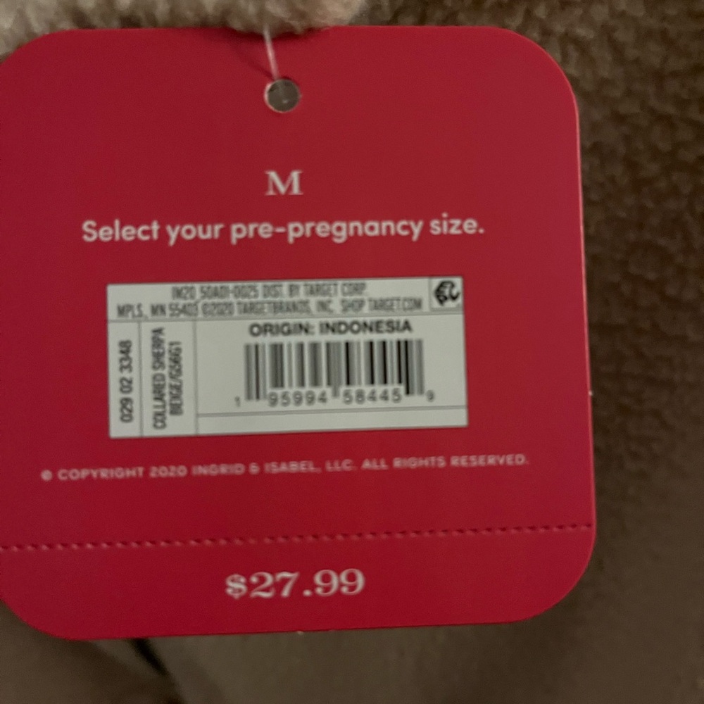 Isabel Maternity NWT Sherpa style pull over size medium - Picture 3 of 3